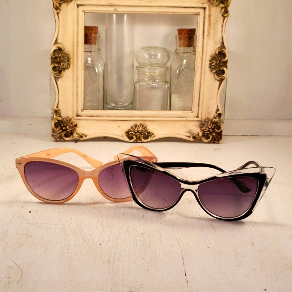 Bundle of 2 pair cat eye sunglasses